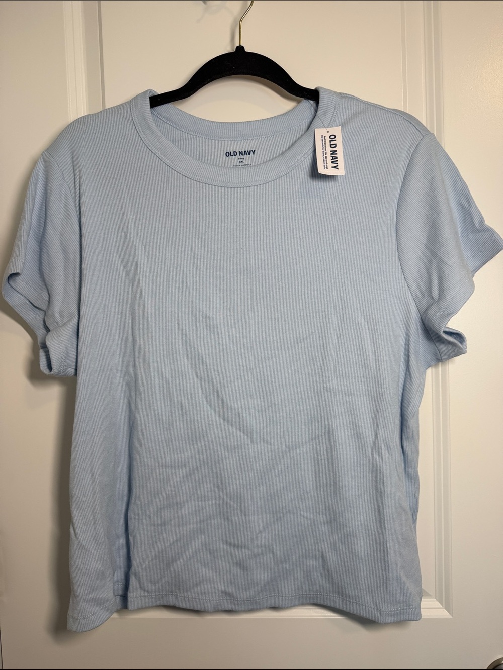 Old Navy Light Blue Short Sleeve Ribbed Tee
